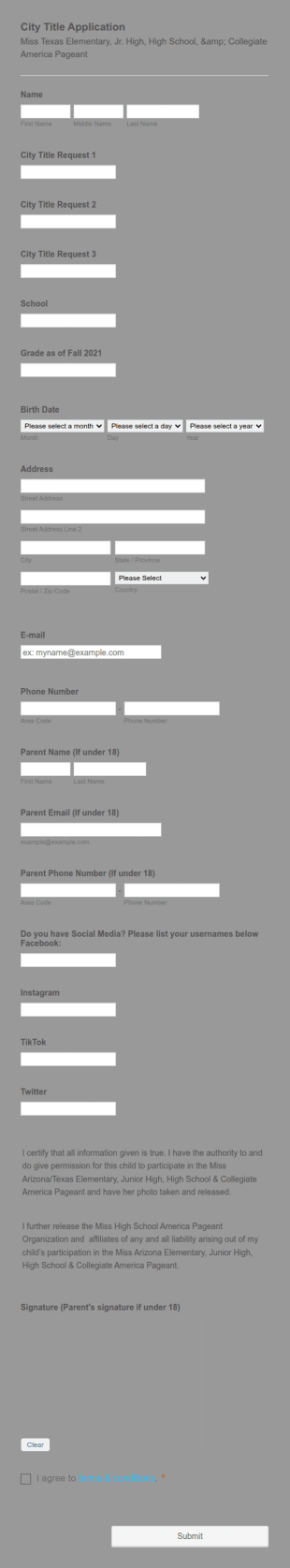 2021 Texas City Title Application Form Template