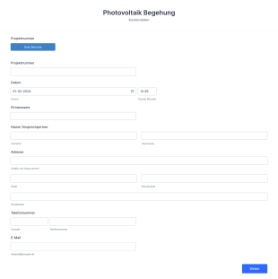 Photovoltaik Dachbegehung Vorlage Form Template