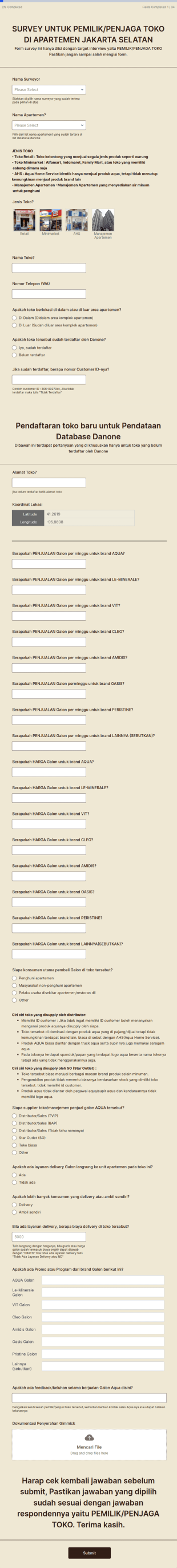 2.3 Survey Untuk Pemilik/Penjaga Toko DI Apartemen Jakarta Selatan