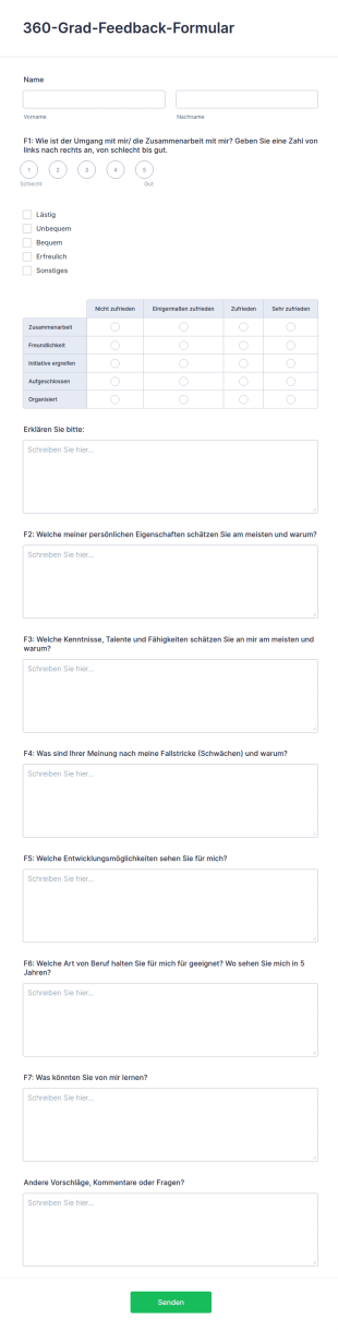 360 Grad Feedback Formular