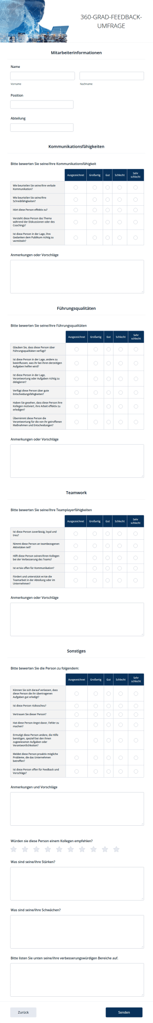 360 Grad Feedback Umfrage