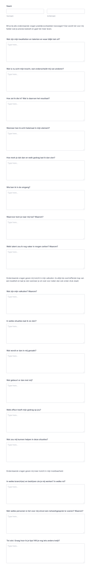Feedback 360 Graden Persoonlijk Form Template