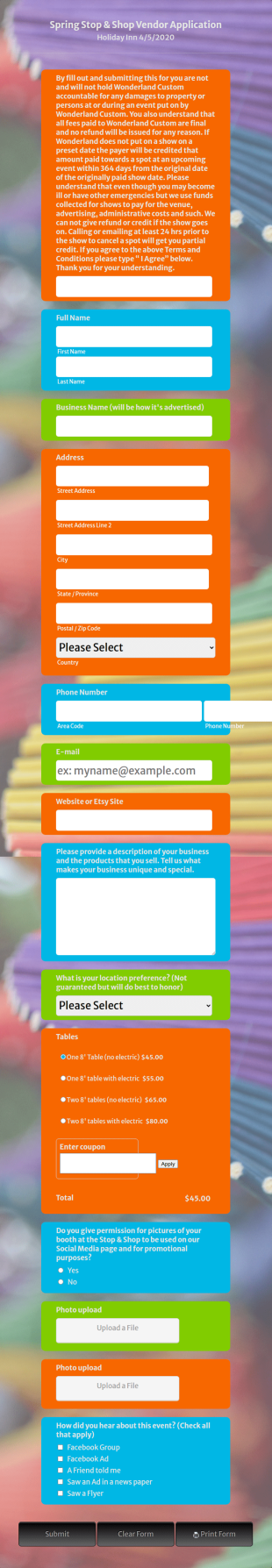 45 Stop & Shop Vendor Application Form Template