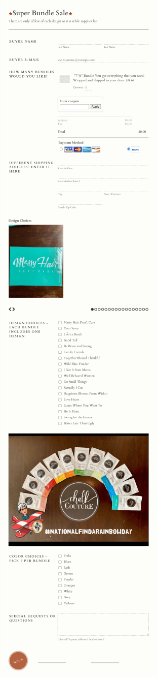 A Bundles Form Template