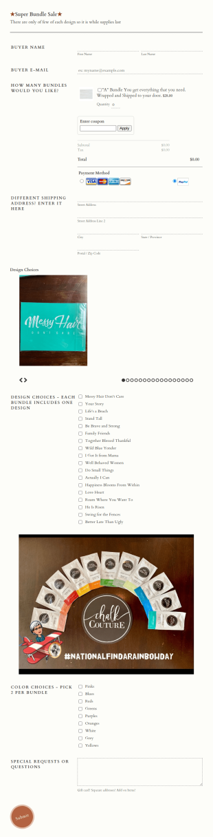 A Bundles Form Template