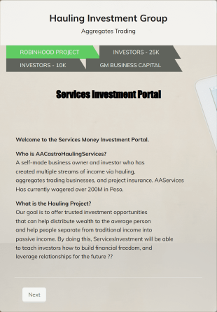 AA CASTRO Hauling Group Services Form Template