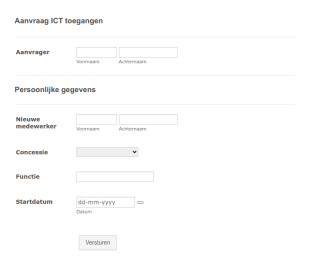 ICT Aanvraag Formulier