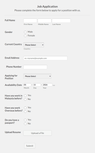 Abdan Prestige Holding Bhd Application Form Template