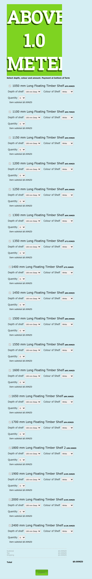 Above 1 0 Meter Floating Timber Shelf Form Template