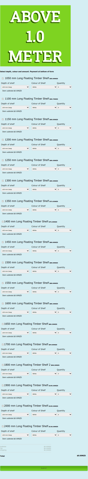 Above 1 0 Meter Floating Timber Shelf Form Template