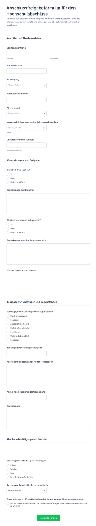 Abschlussfreigabe Formular 🎓