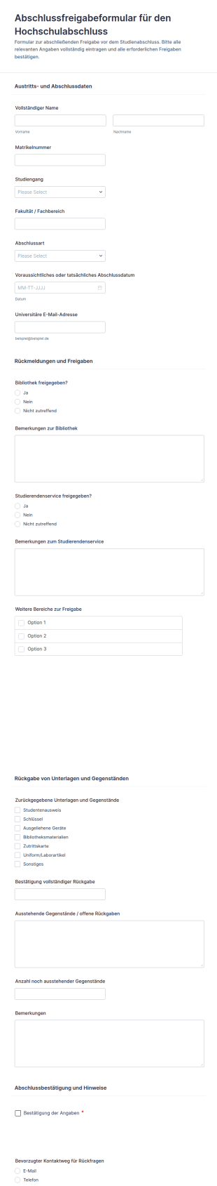 Abschlussfreigabe Formular 🎓