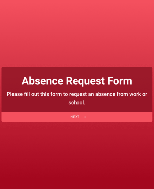Absence Request Form Template