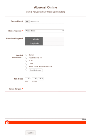 Absensi Online Mater Dei