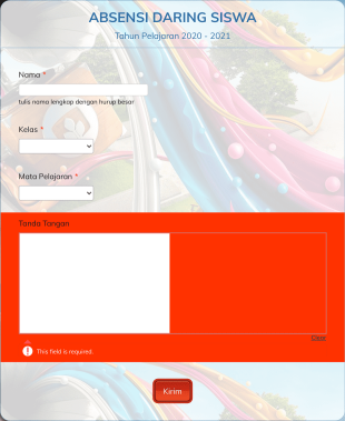 Absensi Siswa Form Template