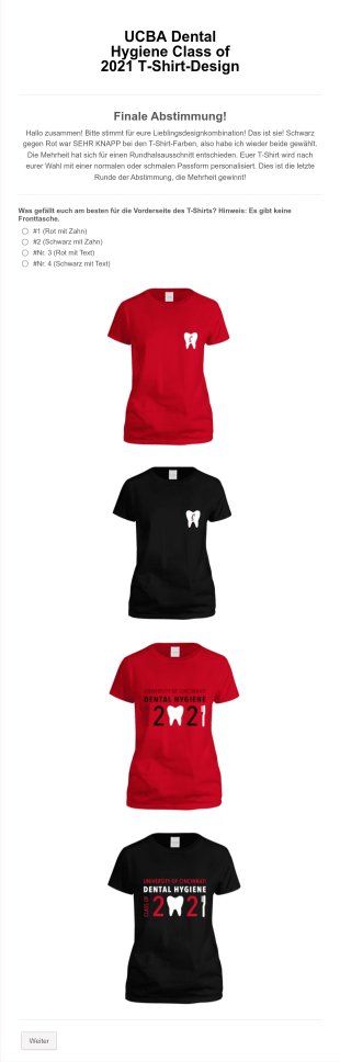 Abstimmung Für T Shirt Design