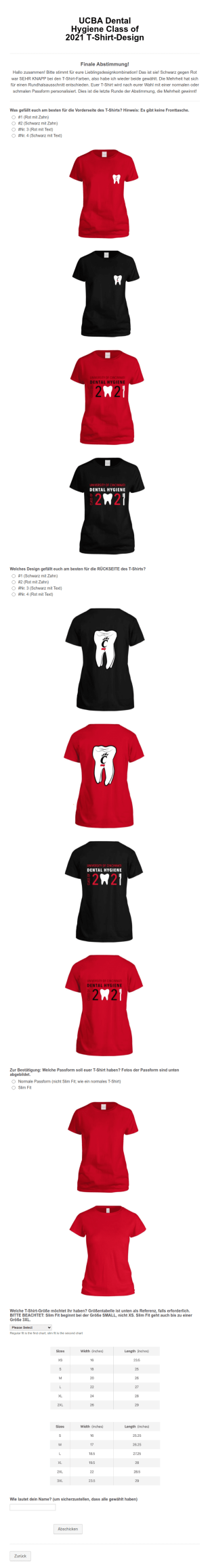 Abstimmung Für T Shirt Design