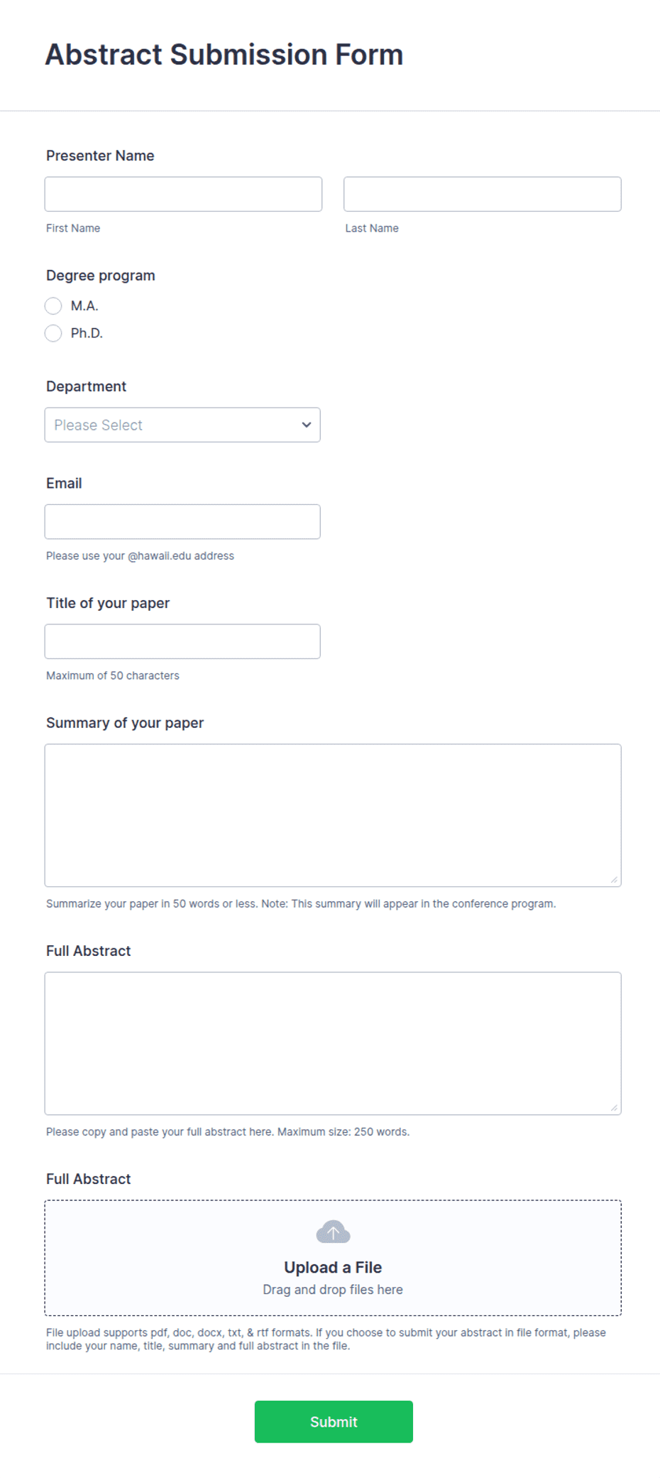 Mail Abstract Abstract Submission Form Template | Jotform