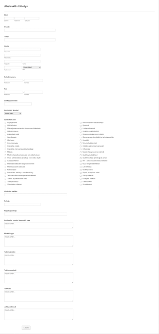 Abstraktin Lähetyslomake Form Template