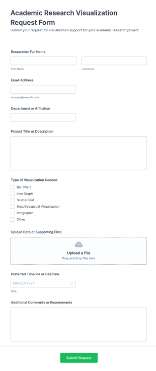 Academic Research Visualization Request Form Template