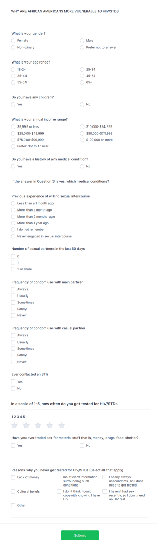 Academic Research Form Template