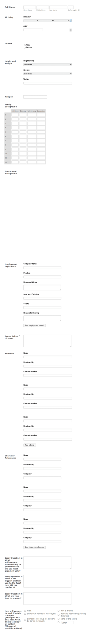 ACC Application Form (TPO Goffa)