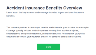 Accident Insurance Benefits Overview Form Template