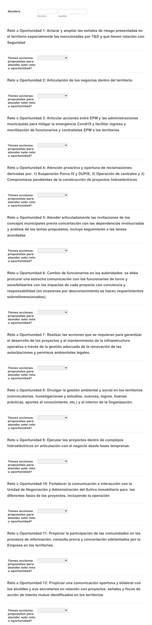 Acciones Propuestas "Mangos Bajitos"