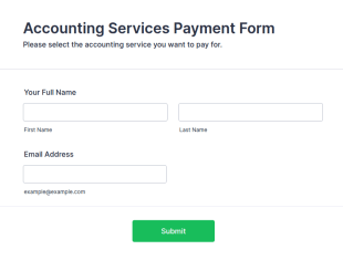 Accounting Services Payment Form Template