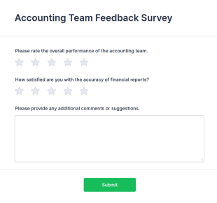 Accounting Team Feedback Survey Form Template