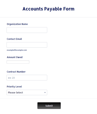 Accounts Payable Form Template
