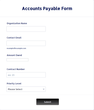 Accounts Payable Form Template