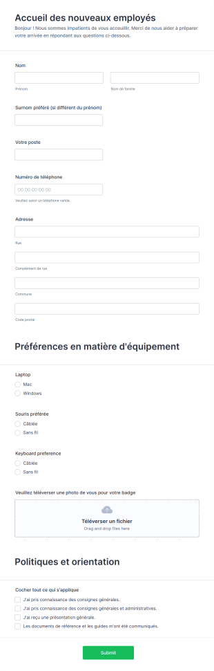 Accueil Des Nouveaux Employés