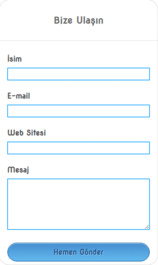Açık Mavi Temalı İletişim Form Şablonu