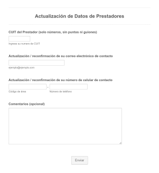Actualización De Datos De Contacto De Prestadores V5236