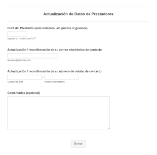 Actualización De Datos De Contacto De Prestadores V5236
