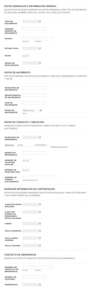 Actualizacion De Datos De Empleados