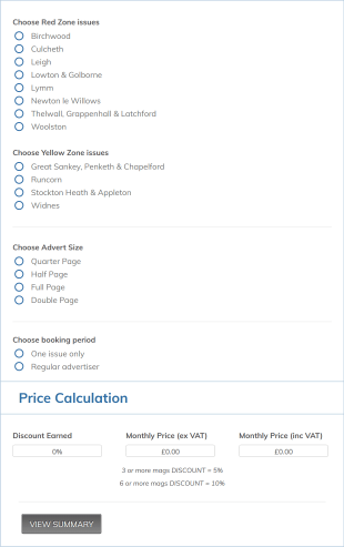 Ad Distribution Price Calculator Form Template