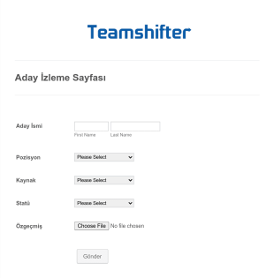Aday İzleme Form Template