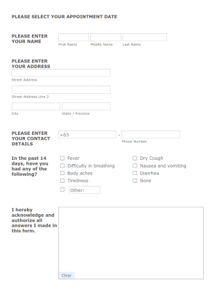 Adc Covid 19 Screening Form Template