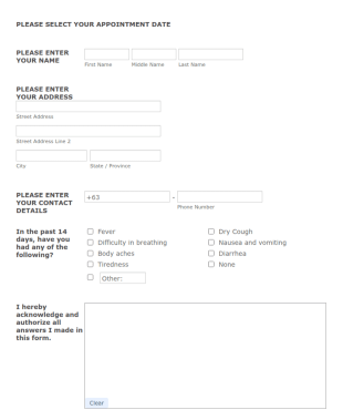 Adc Covid 19 Screening Form Template