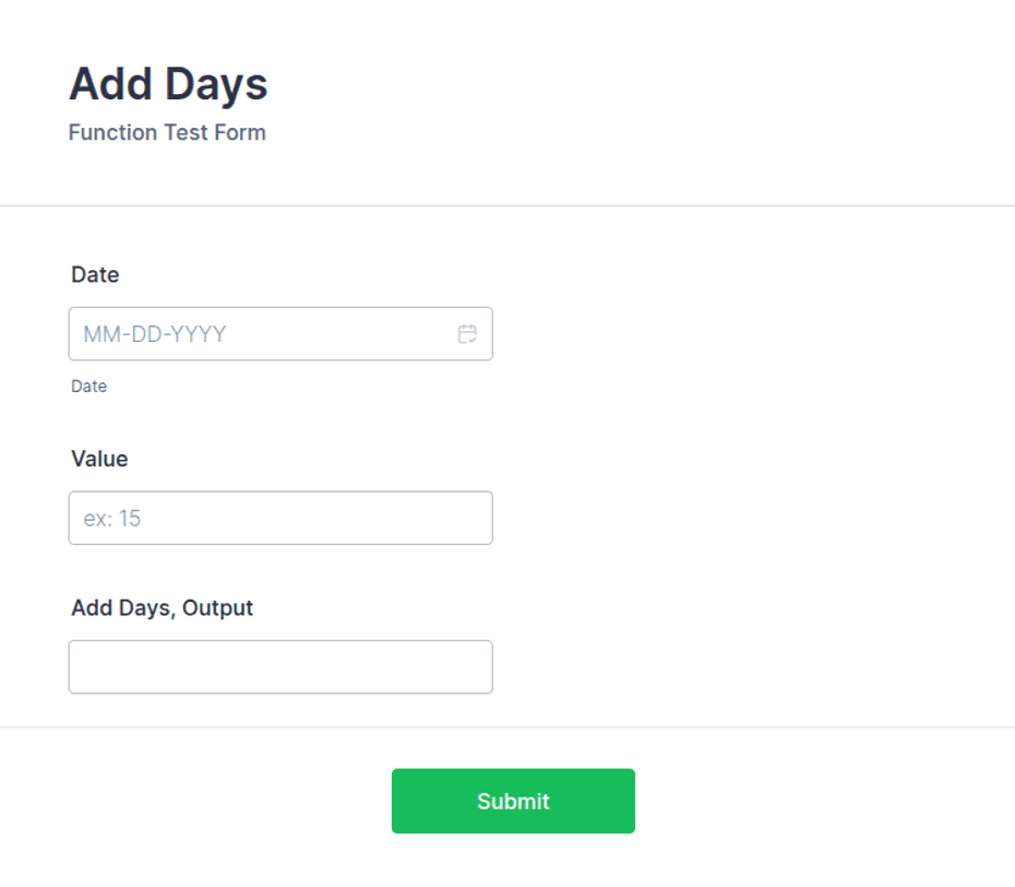Add Days Form Template | Jotform