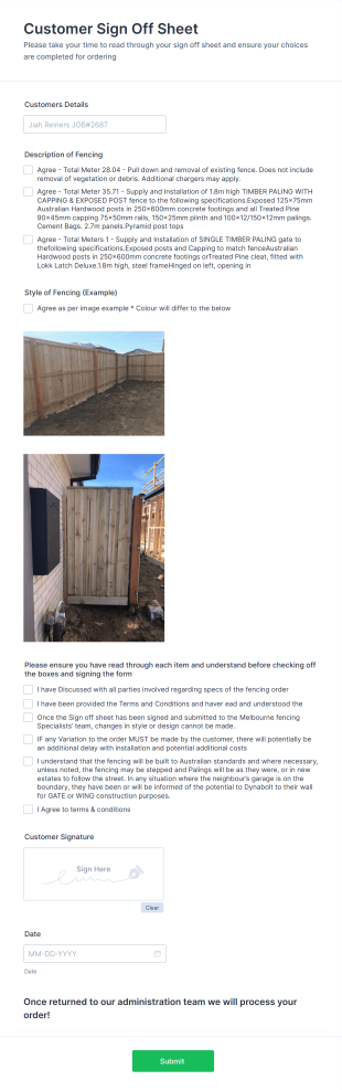 Fencing Permit Form Template