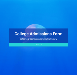 College Admission Form Template