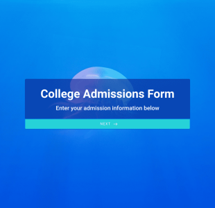 College Admission Form Template