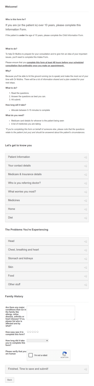 Adult New Patient Enrollment Form Template
