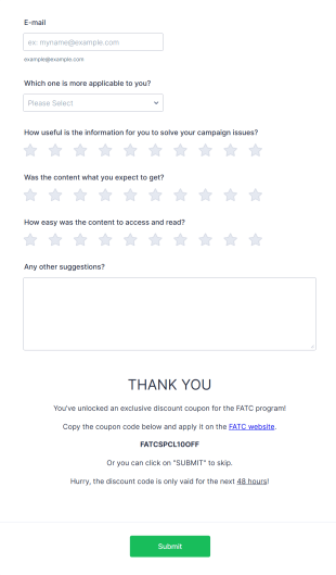 Advertiser Feedback Form Template