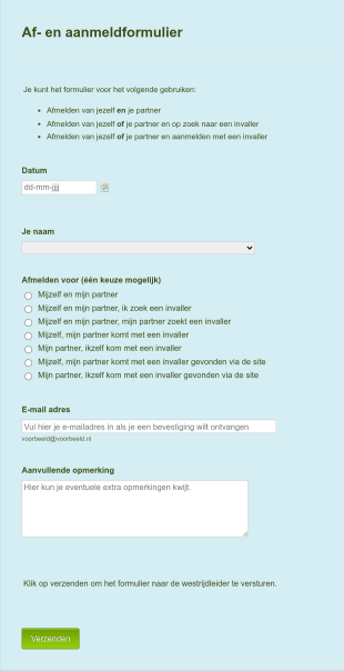 Af En Aanmeldformulier BC Rooi 750 Form Template