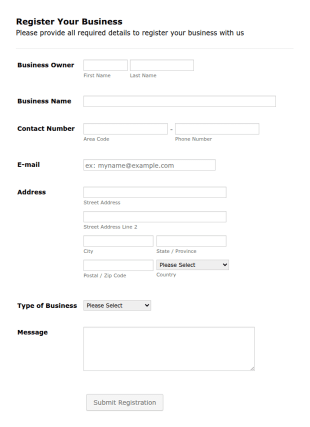 Africa Week Business Networking Registration Form Template