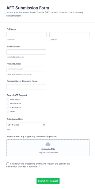 AFT Submission Form Template